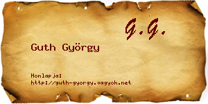 Guth György névjegykártya